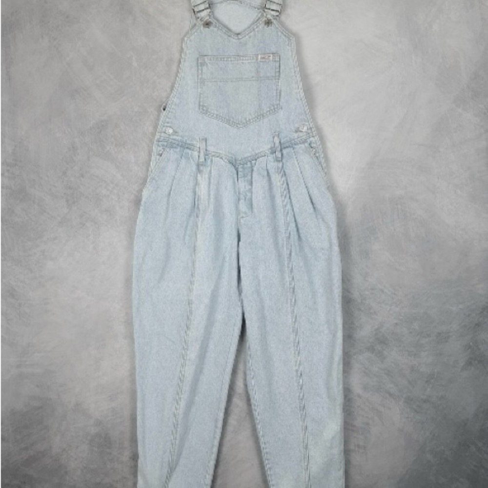 Guess Light Blue Denim Overalls Jumpsuit